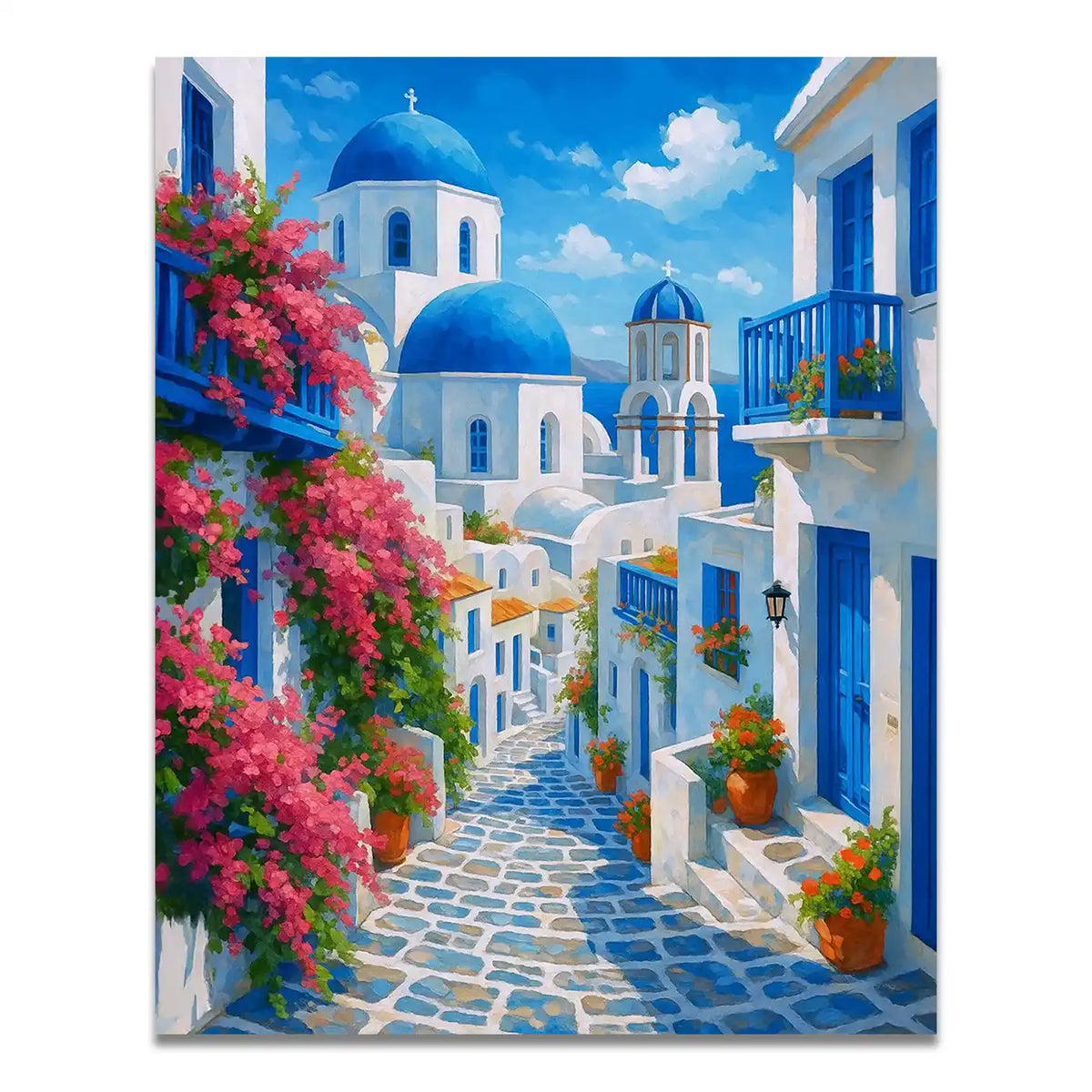 Kit de peinture village grecque