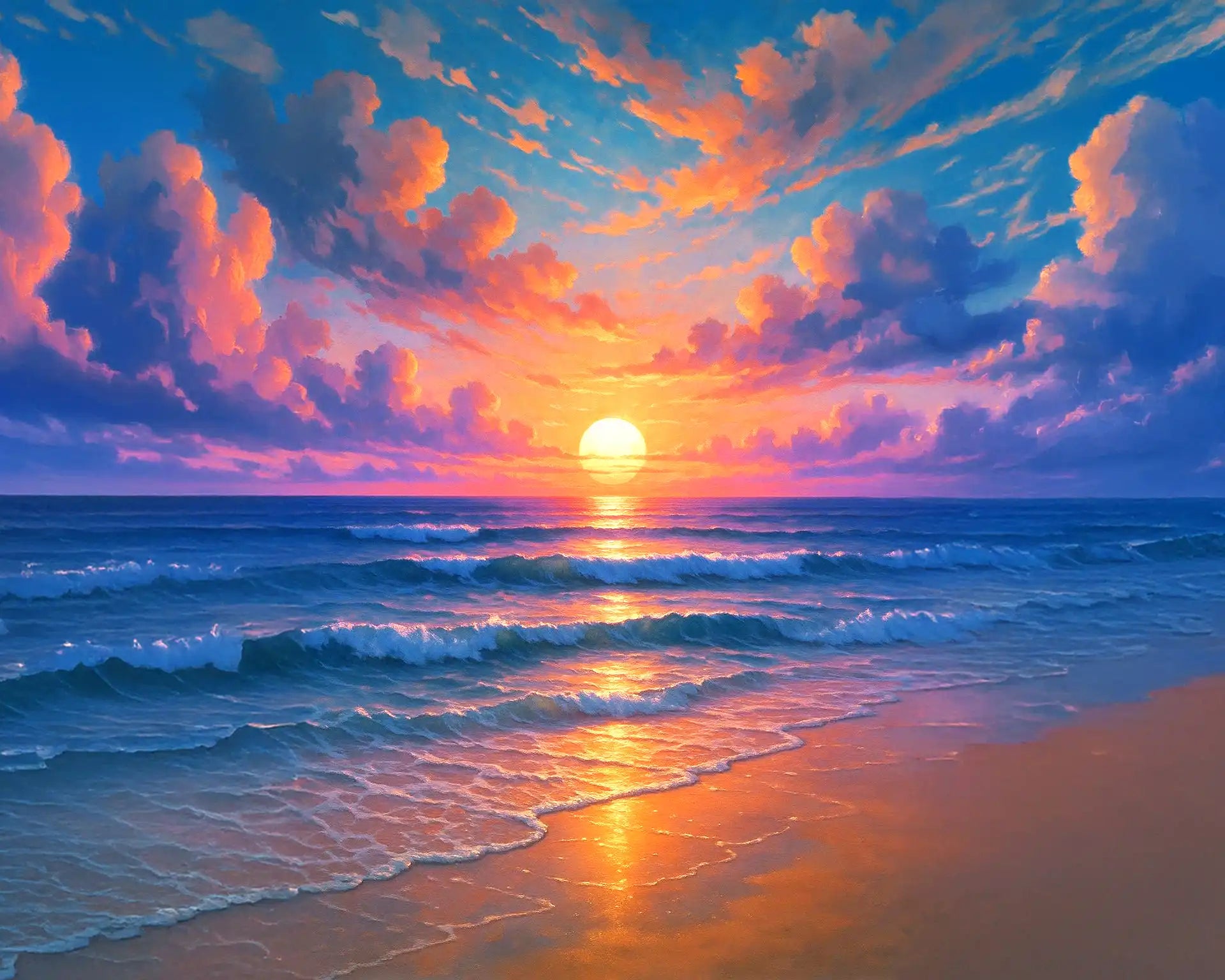 Kit de peinture coucher de Soleil