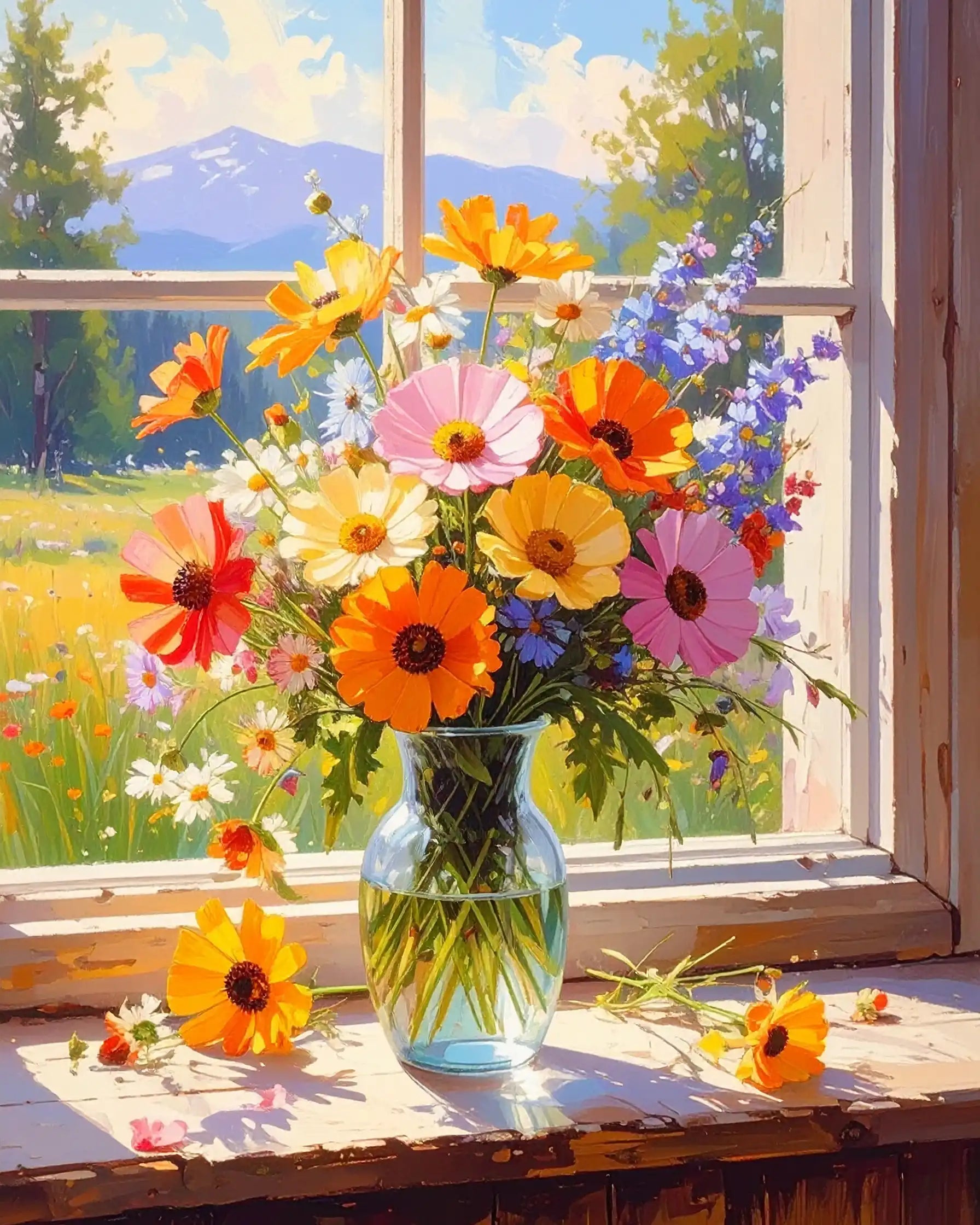 Kit de peinture bouquet de printemps
