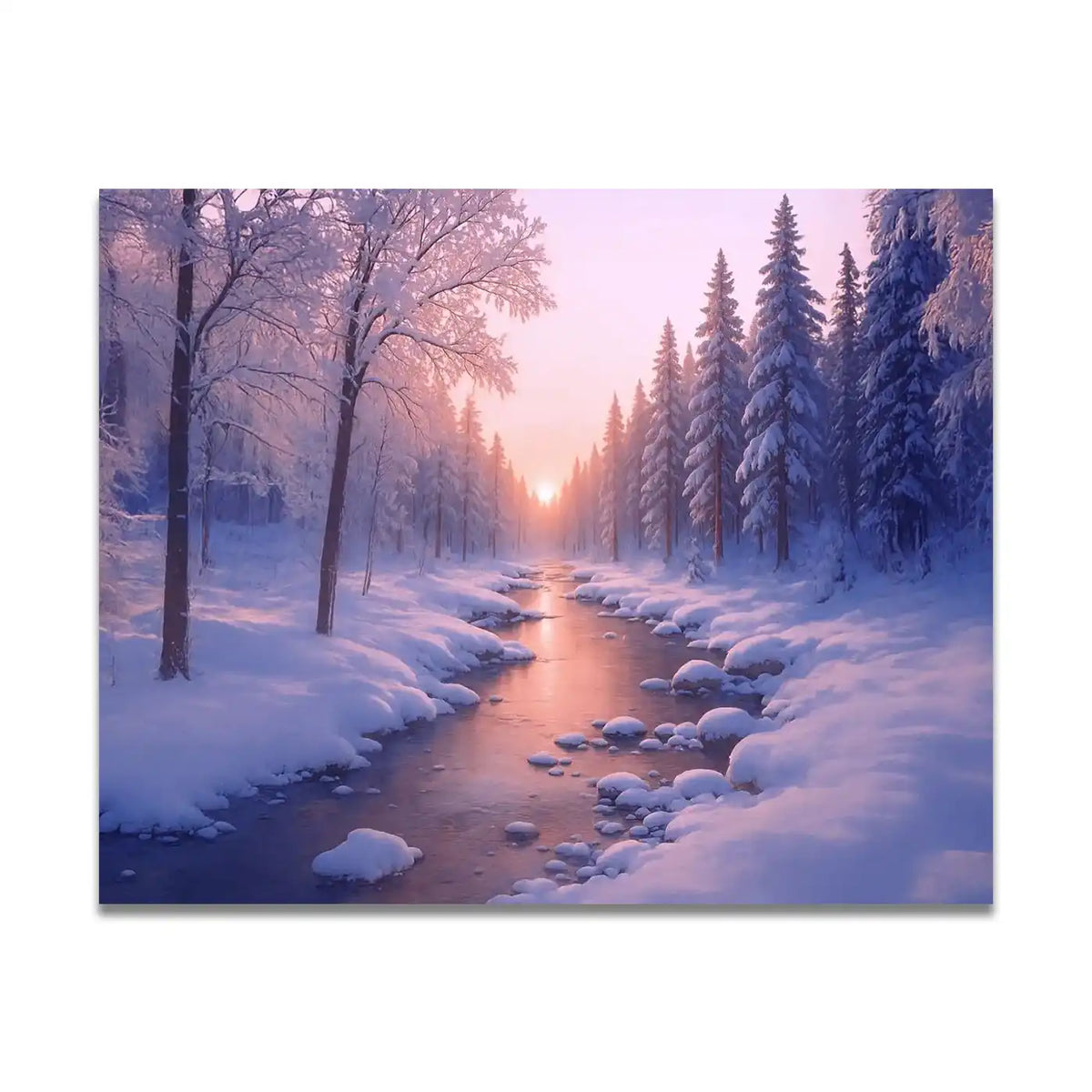 Kit de peinture forêt d'hiver